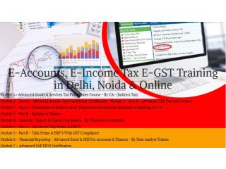 Best Accounting Course in Delhi 110044, after 12th and Graduation by SLA. GST and Accounting, Taxation and ERP Tally Prime Institute in Delhi